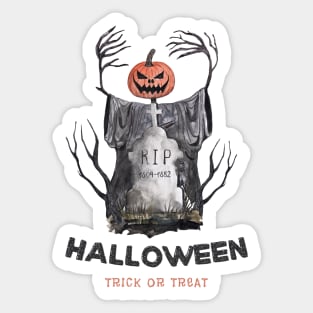 Halloween Scary Evil Pumkin scarecrow Sticker